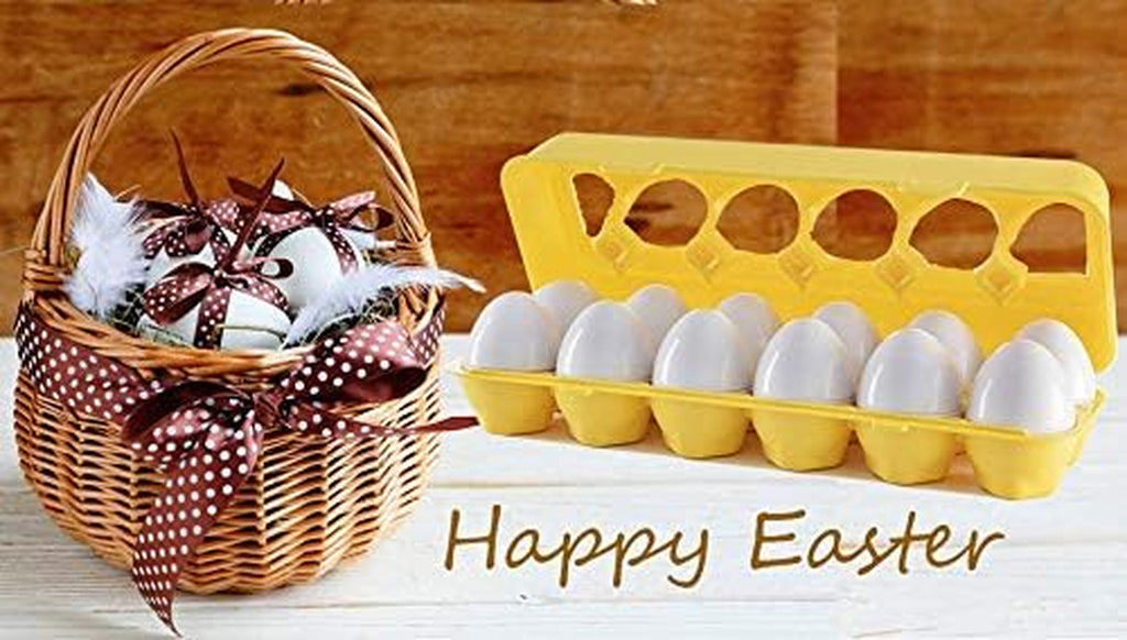 Easter Matching Eggs Connect Eggs Carton Toys Gifts for 1 2 3 Years Old Kids Toddler Baby Girls Boys Shape Color Egg Play Learn